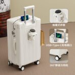 Small 18-inch 2026 new style female light portable boarding free checked travel trolley password leather case for men - 图片 5