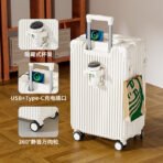 20-inch 24-wheel male trolley travel password boarding leather luggage, 2026 new style, sturdy and durable, small size - 图片 5