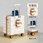 20-inch small aluminum-framed travel suitcase with wheels and password lock, suitable for both men and women, with 18-inch silent universal wheels - 图片 5