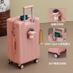 Small 18-inch 2026 new style female light portable boarding free checked travel trolley password leather case for men - 图片 4