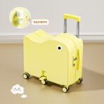 Children's luggage, 24-inch, 2026 new style, small, sit-on, boarding, travel, trolley, password, leather case, for both boys and girls - 图片 5