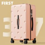 Large-capacity luggage for women, 2026 new style, 24-inch/26-inch travel trolley case, password-protected leather luggage, men's 37-inch extension
