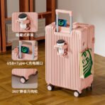 20-inch 24-wheel male trolley travel password boarding leather luggage, 2026 new style, sturdy and durable, small size - 图片 3
