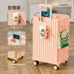 Trolley case with a 24-inch capacity, suitable for both men and women, students, and travelers. It features a password lock, durable construction, and added thickness for extra strength - 图片 5