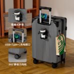 2026 new style luggage trolley case female 20-inch 24 small boarding travel password leather case male sturdy and durable - 图片 2