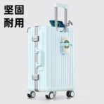 Small and lightweight 20-inch student luggage with wheels suitable for boarding, 18-inch travel password leather case for men, small size - 图片 5