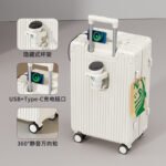 2026 new style luggage trolley case female 24-inch large capacity travel password boarding leather case mother and daughter sturdy and durable