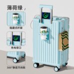2026 new style luggage trolley case for women 20-inch 24-inch small boarding travel password leather case for men sturdy and durable - 图片 3