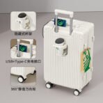 Luggage trolley case for women, 2026 new style, 24-inch/28-inch, large capacity, travel, boarding, password, leather case, sturdy and durable - 图片 5