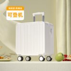 Children's luggage, 24-inch, 2026 new style, small, sit-on, boarding, travel, trolley, password, leather case, for both boys and girls - 图片 2