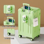 2026 new style luggage trolley case female 20-inch 24 small boarding travel password leather case male sturdy and durable - 图片 2