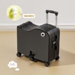 Children's luggage, 24-inch, 2026 new style, small, sit-on, boarding, travel, trolley, password, leather case, for both boys and girls