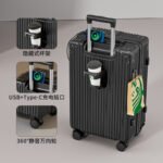 Luggage trolley case for women, 2026 new style, 24-inch/28-inch, large capacity, travel, boarding, password, leather case, sturdy and durable