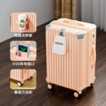 2026 new style luggage trolley case for women, 24-inch, large capacity, travel password, boarding leather case for men, sturdy and durable