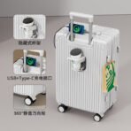 Luggage trolley case for women, 2026 new style, 24-inch/28-inch, large capacity, travel, boarding, password, leather case, sturdy and durable - 图片 2